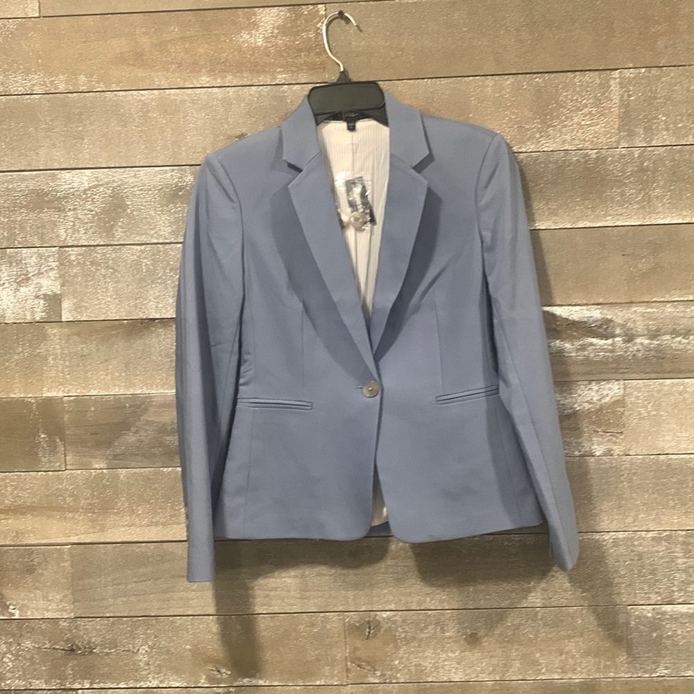Express Light Blue Single-Button Blazer
